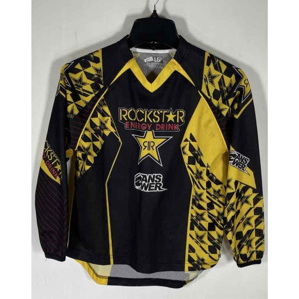 Answer Racing Rockstar Energy Drink Jersey Short Sleeve Youth Size Large